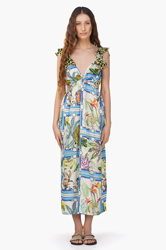 Set of 6 Jungle Paradise Printed Maxi Dress (S,M,L)