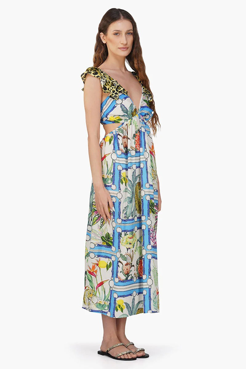 Set of 6 Jungle Paradise Printed Maxi Dress (S,M,L)