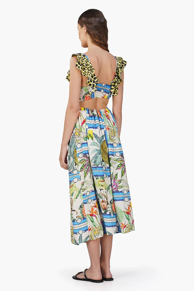 Set of 6 Jungle Paradise Printed Maxi Dress (S,M,L)