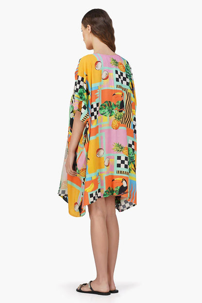 Set of 6 Barbara Toucan Printed Cover Up (S,M,L)