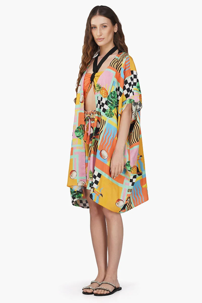 Set of 6 Barbara Toucan Printed Cover Up (S,M,L)