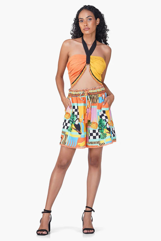 Set of 6 Barbara Toucan Printed Shorts (S,M,L)