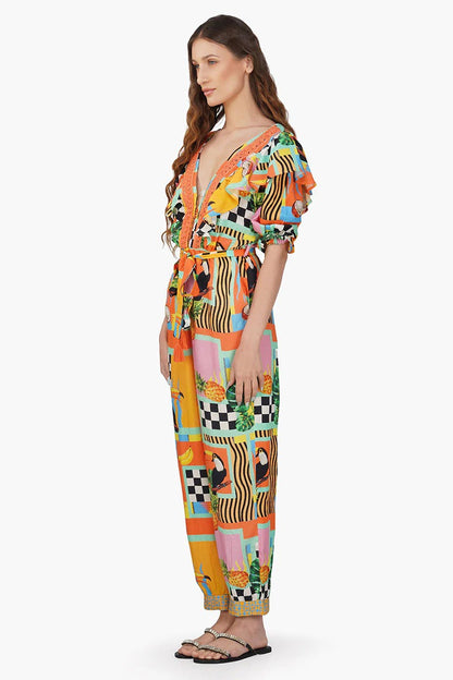 Set of 6 Barbara Printed Lace Jumpsuit (S,M,L)