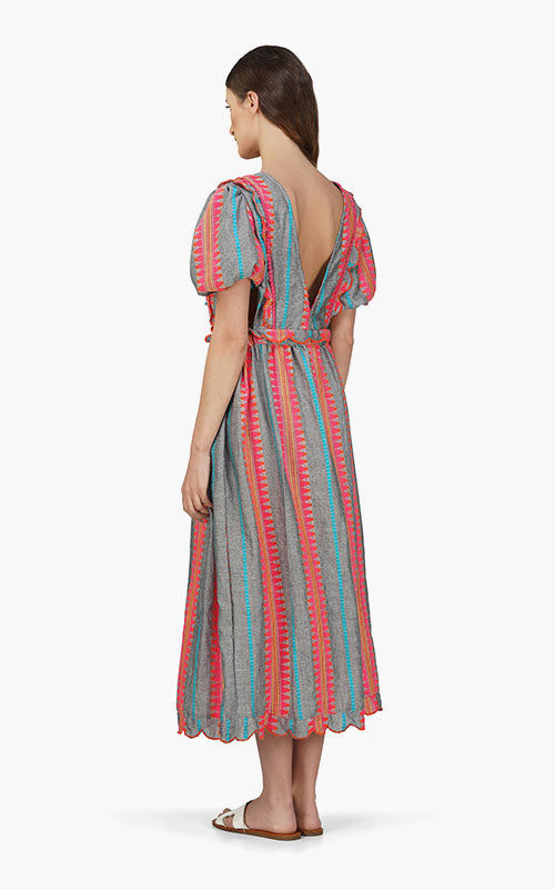 Set of 6 Starlette Y/D Stripe Embroidered Dress (S,M,L)