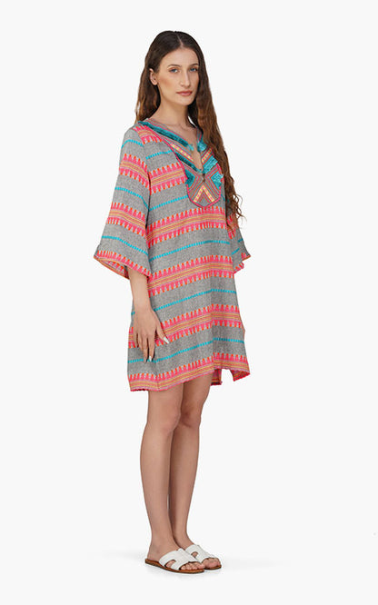 Set of 6 Starlette Y/D Stripe Short Dress (S,M,L)