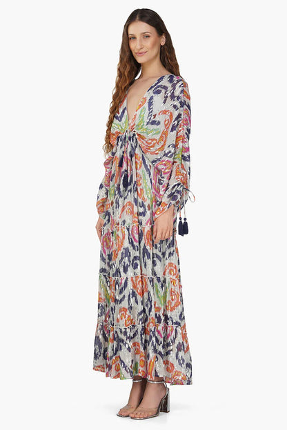 Set of 6 Multi Abstract  Gloria Maxi Dress (S,M,L)