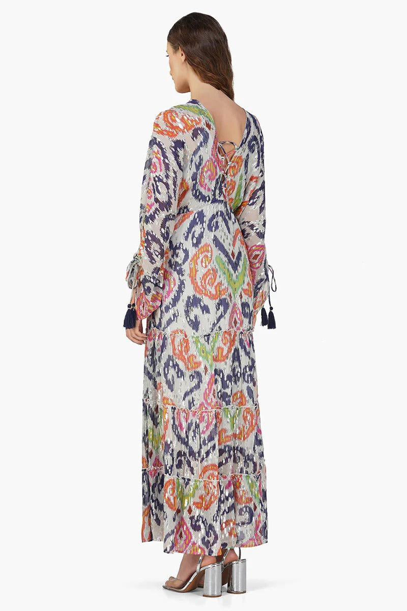 Set of 6 Multi Abstract  Gloria Maxi Dress (S,M,L)