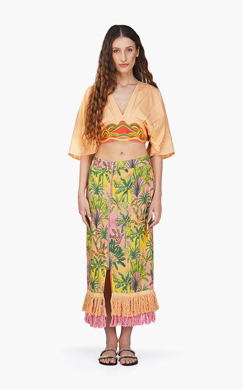 Set of 6 Endless Summer Printed Fringes Skirt (S,M,L)