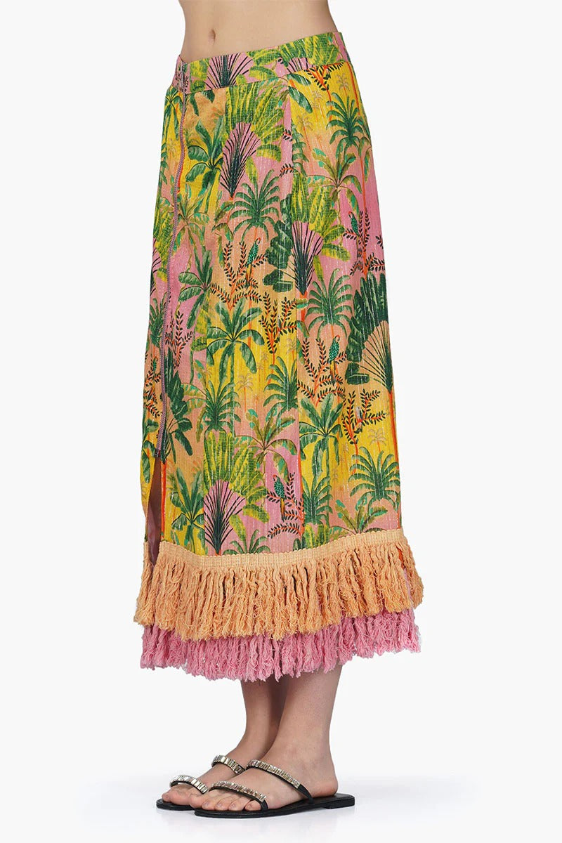 Set of 6 Endless Summer Printed Fringes Skirt (S,M,L)