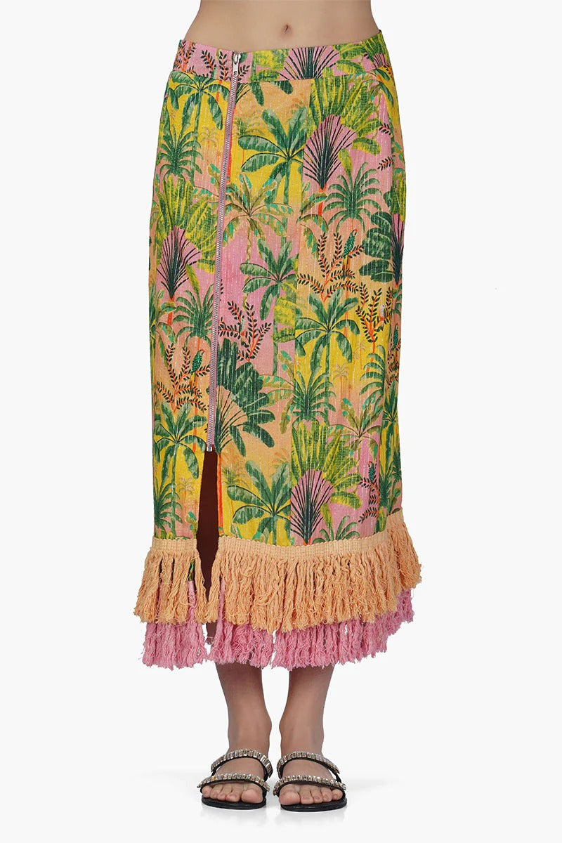 Set of 6 Endless Summer Printed Fringes Skirt (S,M,L)