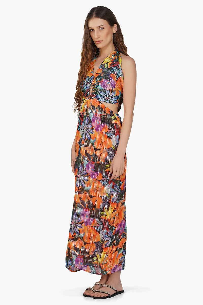 Set of 6 Night Queen Floral Printed Dress (S,M,L)