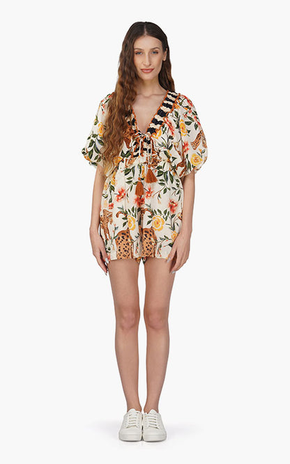 Set of 6 Jungle Cheetah Printed Playsuit (S,M,L)