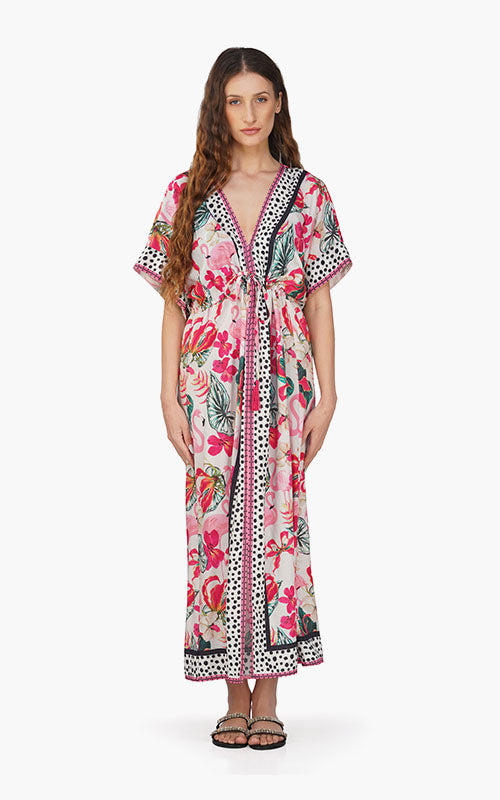 Set of 6 Flamingo Paradise Printed Dress (S,M,L)