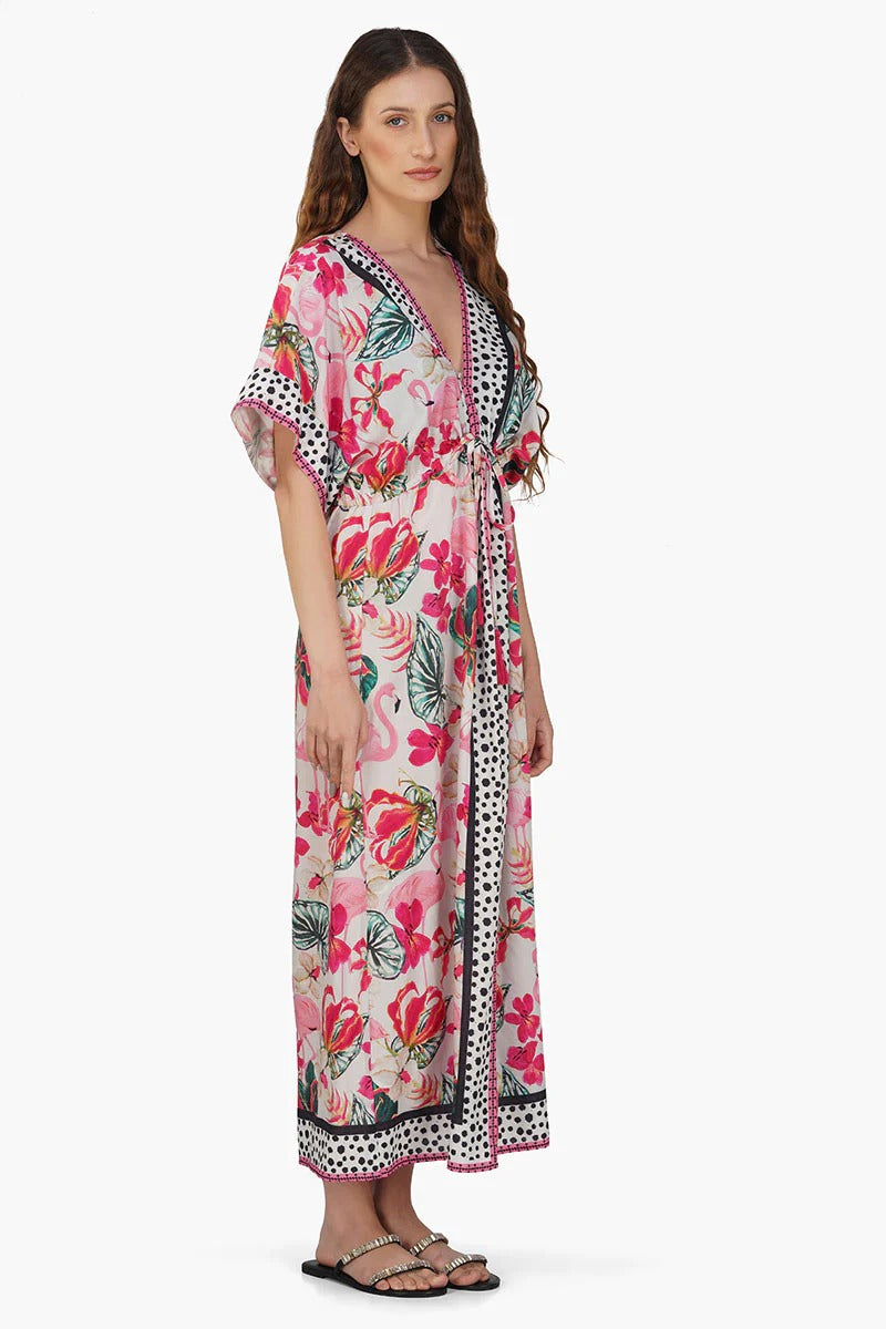 Set of 6 Flamingo Paradise Printed Dress (S,M,L)