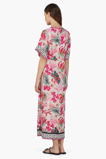 Set of 6 Flamingo Paradise Printed Dress (S,M,L)