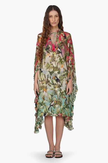 Set of 6 Farm Chirping Birds Printed Frill Kaftan (S,M,L)