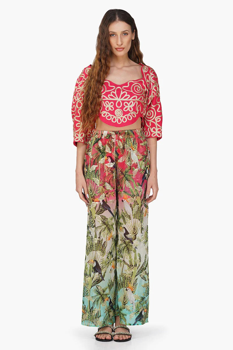 Set of 6 Layla  Emb Crop Top  (S,M,L)