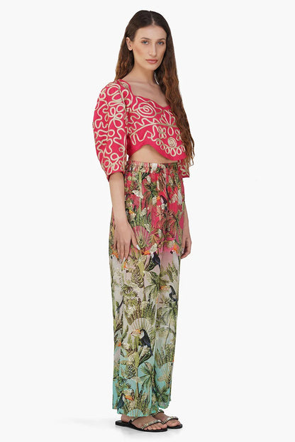 Set of 6 Layla  Emb Crop Top  (S,M,L)