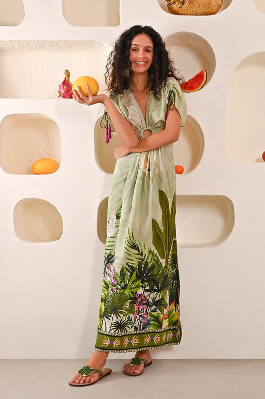 Set of 6 Olivia Printed Maxi Dress (S,M,L)