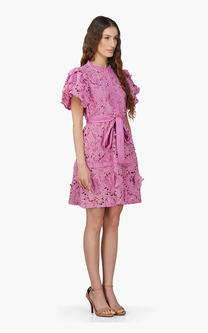 Set of 6 Gracey Lavender Flower Midi Dress (S,M,L)