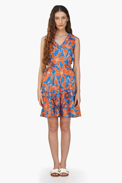 Set of 6 Apricot Beauty Printed Short Dress  (S,M,L)