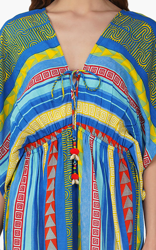 Set of 6 Neel Aztec Stripe Printed Maxi Dress  (S,M,L)