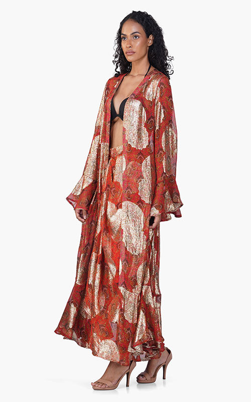 Omnia  Lurex Frill Cover Up