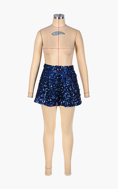 Twilight Blue Sequin Shorts