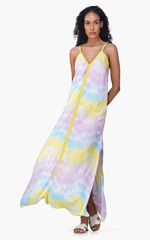 Set of 6 Rainbow Tie Dye Maxi Dress (S,M,L)