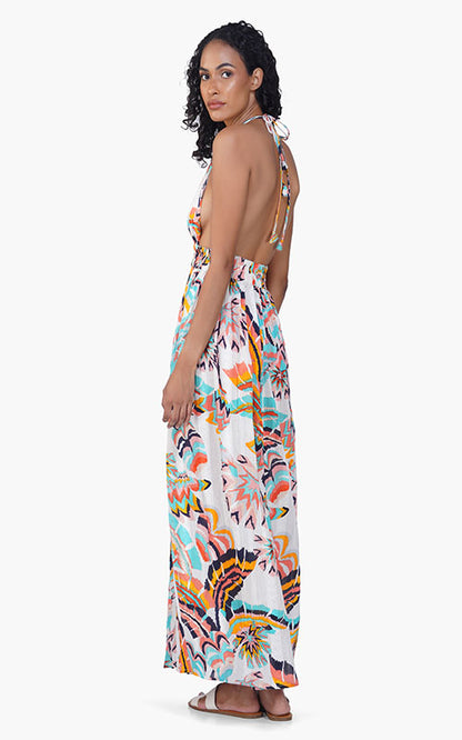 Set of 6 Sunflora Halter Neck Maxi Dress (S,M,L)