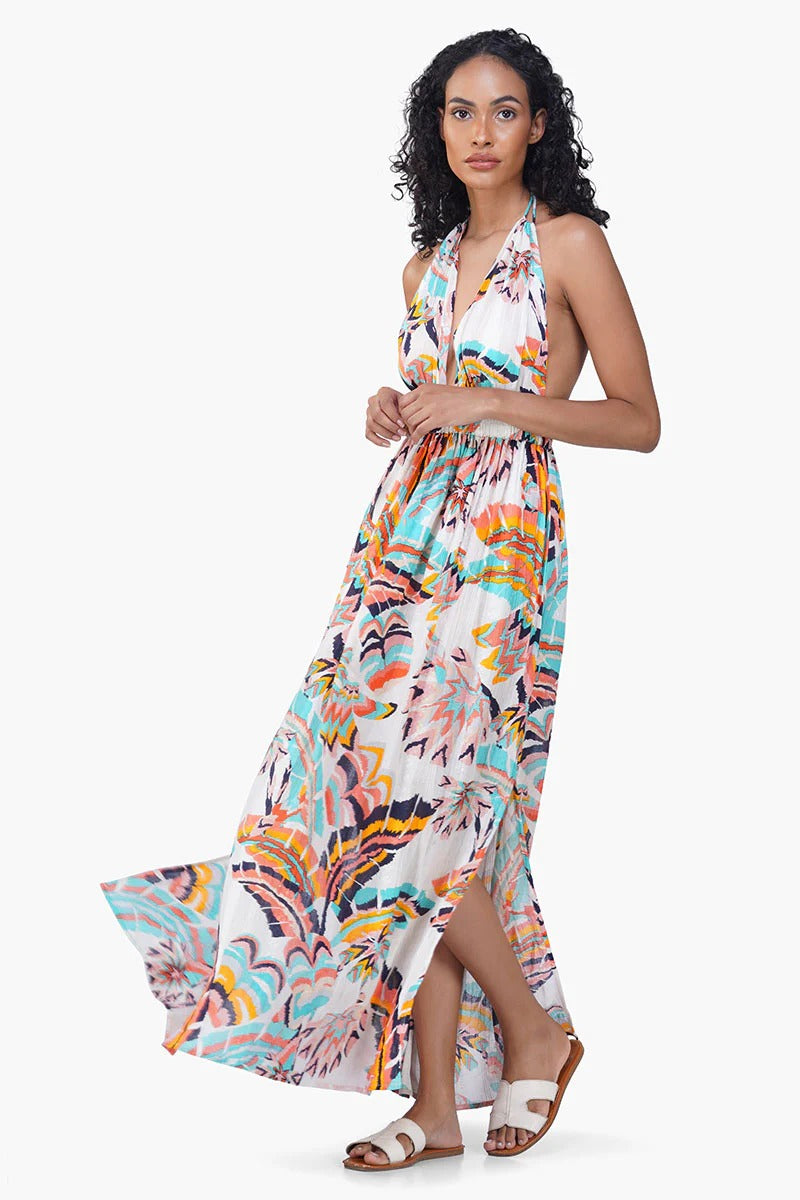 Set of 6 Sunflora Halter Neck Maxi Dress (S,M,L)