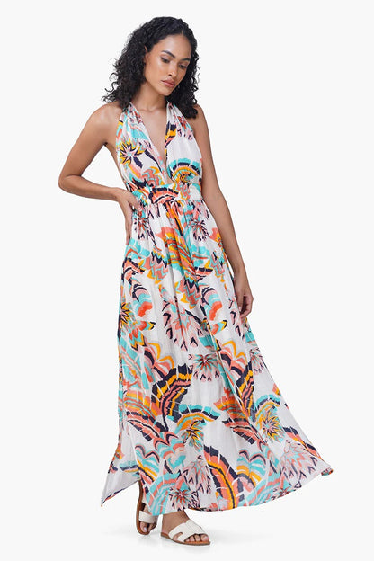 Set of 6 Sunflora Halter Neck Maxi Dress (S,M,L)