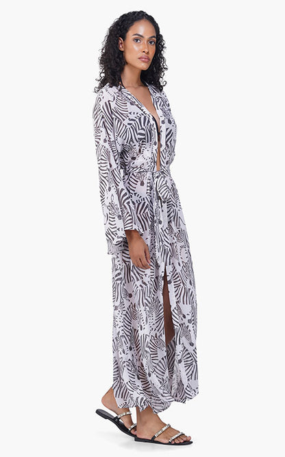 Set of 6 Zebra Kimono Cover Up (S,M,L)