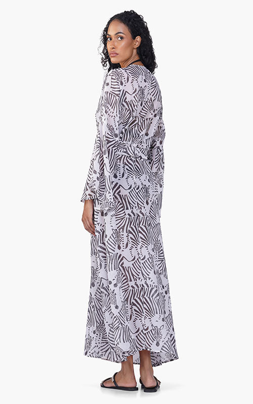 Set of 6 Zebra Kimono Cover Up (S,M,L)