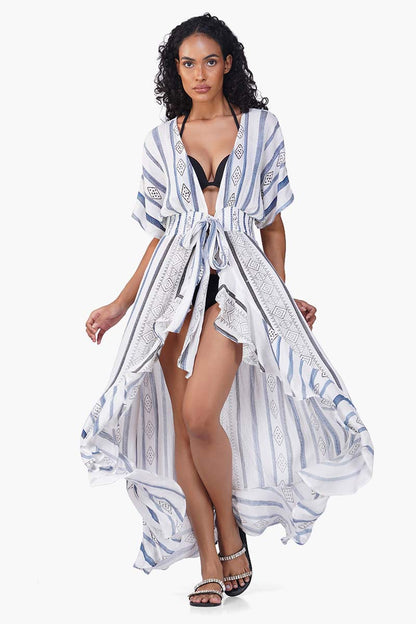 Set of 6 Gianna Striped Kimono Cover Up (S,M,L)