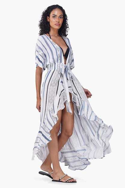 Set of 6 Gianna Striped Kimono Cover Up (S,M,L)