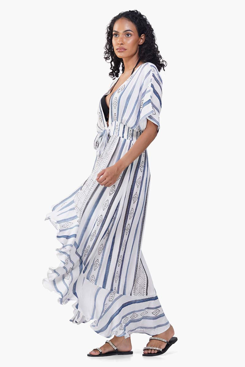 Set of 6 Gianna Striped Kimono Cover Up (S,M,L)