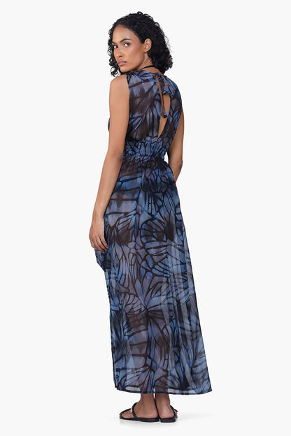 Set of 6 Blue Morpho Printed Cover Up Dress (S,M,L)