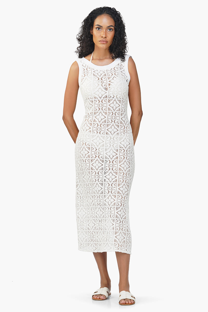 Set of 6 Mosaic Crochet Lace Bodycone Cover Up Dress (S,M,L)