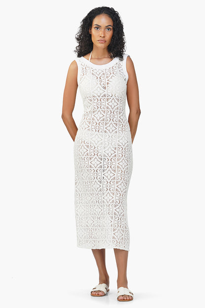 Set of 6 Mosaic Crochet Lace Bodycone Cover Up Dress (S,M,L)