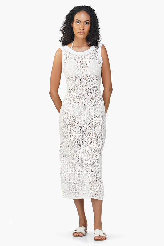 Set of 6 Mosaic Crochet Lace Bodycone Cover Up Dress (S,M,L)