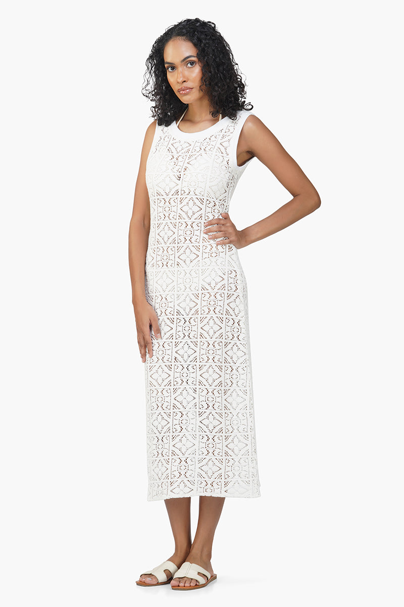 Set of 6 Mosaic Crochet Lace Bodycone Cover Up Dress (S,M,L)