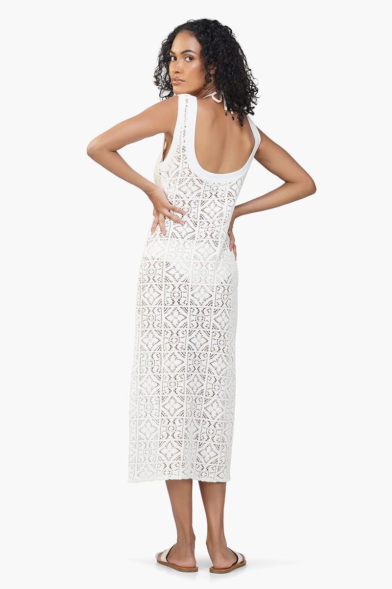 Set of 6 Mosaic Crochet Lace Bodycone Cover Up Dress (S,M,L)