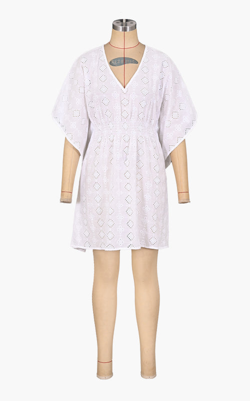 Set of 6 Smocked Schiffli Kaftan Cover Up (S,M,L)– Discarded 2025