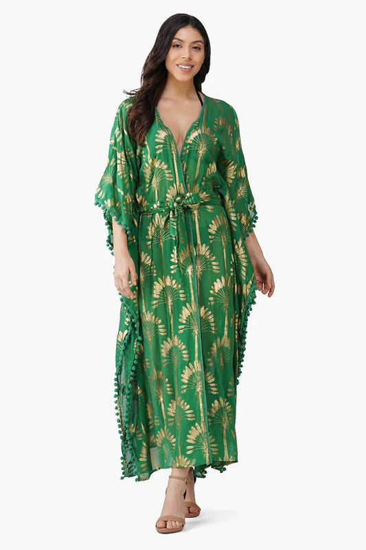 Set of 6 Golden Palm Maxi Cover Up (S,M,L)