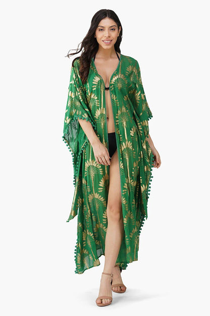 Set of 6 Golden Palm Maxi Cover Up (S,M,L)