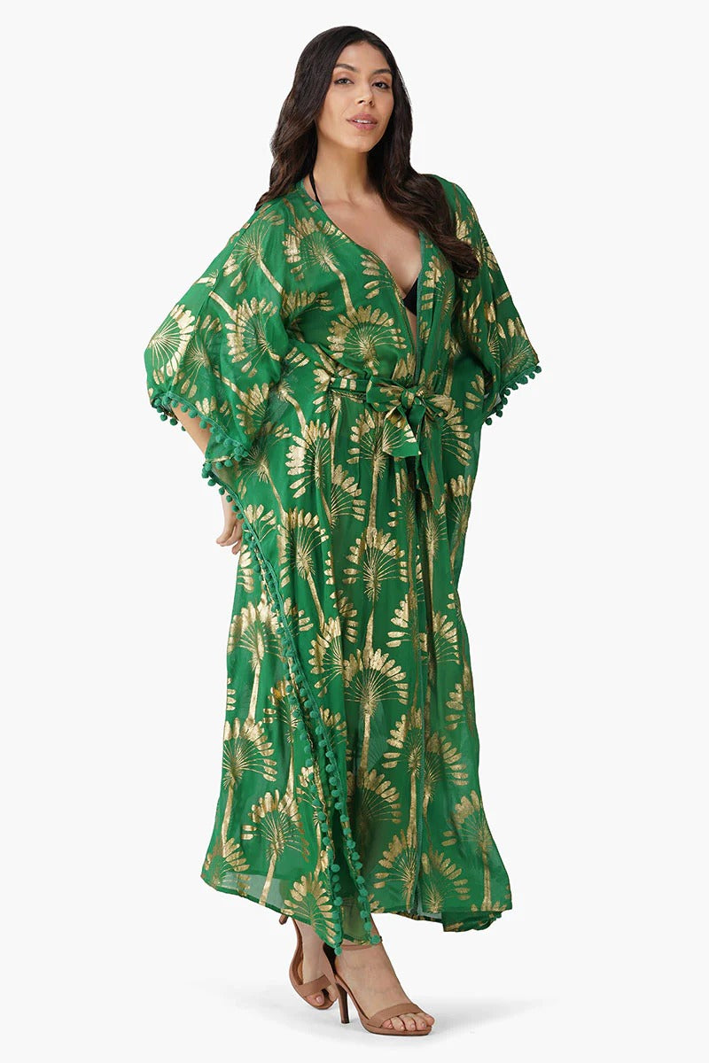 Set of 6 Golden Palm Maxi Cover Up (S,M,L)