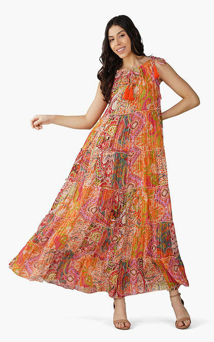 Set of 6 Barbara Printed  Maxi Dress (S,M,L)