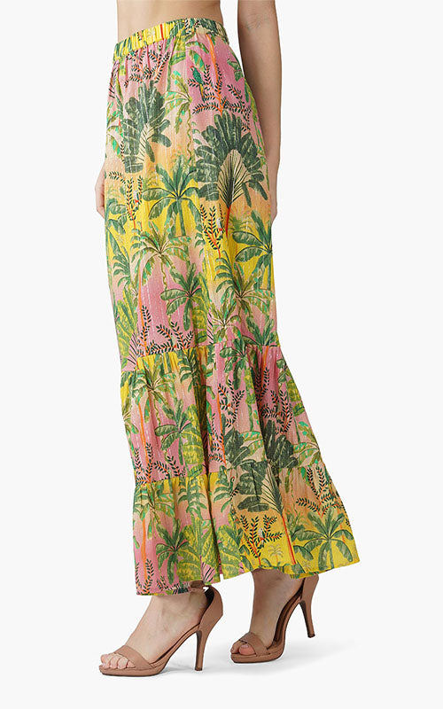 Set of 6 Endless Summer Printed Tiered Skirt (S,M,L)