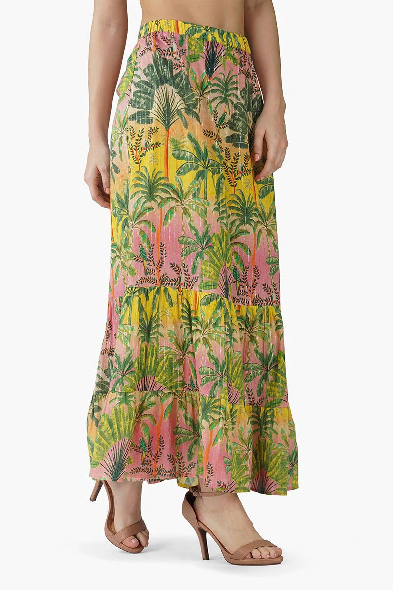 Set of 6 Endless Summer Printed Tiered Skirt (S,M,L)